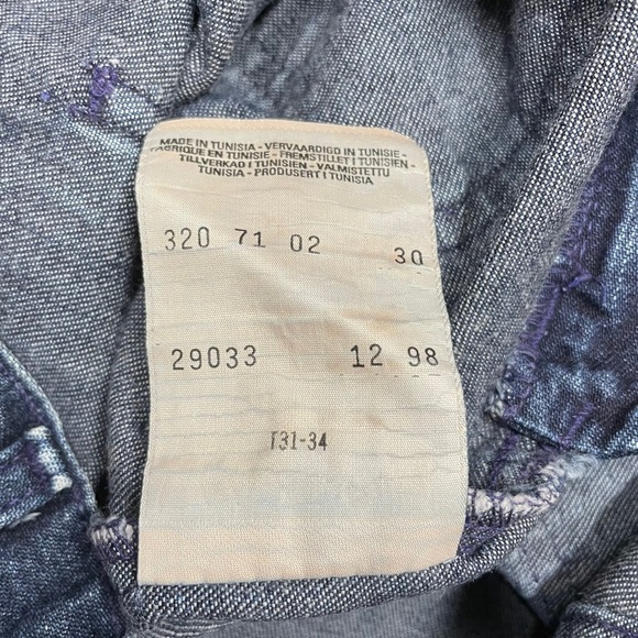 Vintage Levi's Denim Skirt W29 UK10 A - Line Orange Tab Sailormates 90s 1998 - Picture 6 of 7